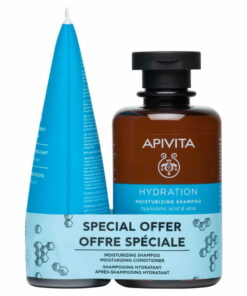 Apivita Moisturizing Hyaluronic Acid And Aloe Shampoo 250ml Promo (+Conditioner 150ml)