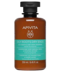 Apivita Hair Σαμπουάν Εξισορρόπησης Λιπαρές Ρίζες & Ξηρές Άκρες Τσουκνίδα & Πρόπολη 250ml
